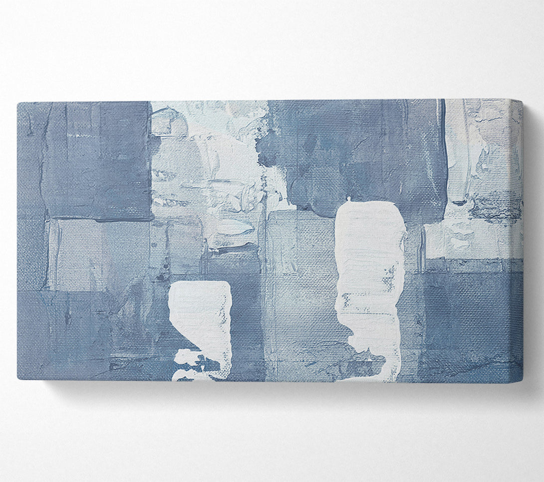  A Canvas Print of Sombre Blue Abstract Canvas Art