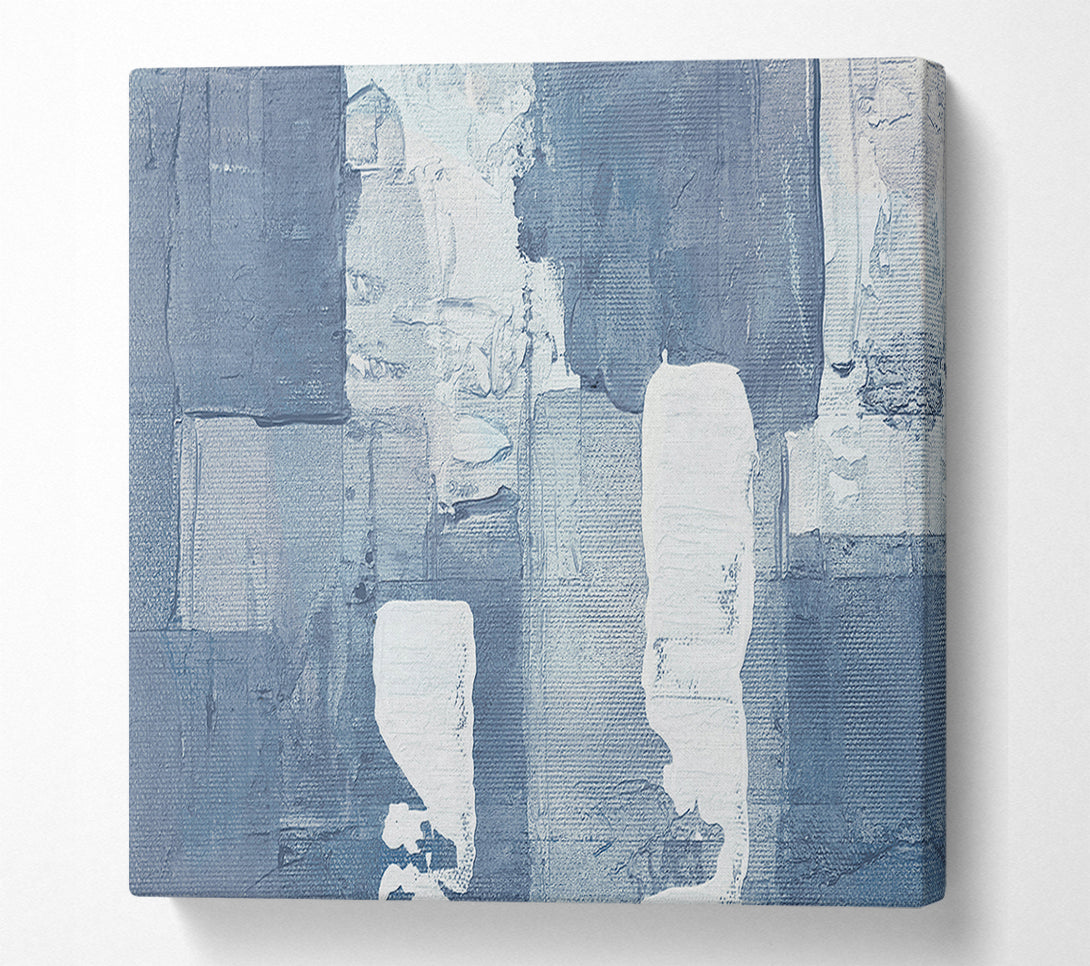  A Canvas Print of Sombre Blue Abstract Canvas Art
