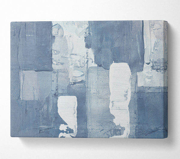  A Canvas Print of Sombre Blue Abstract Canvas Art