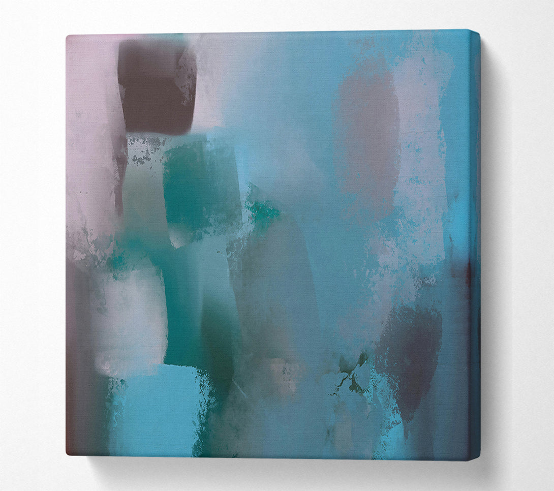  A Canvas Print of Cyan Dream Forms Canvas Wall Art