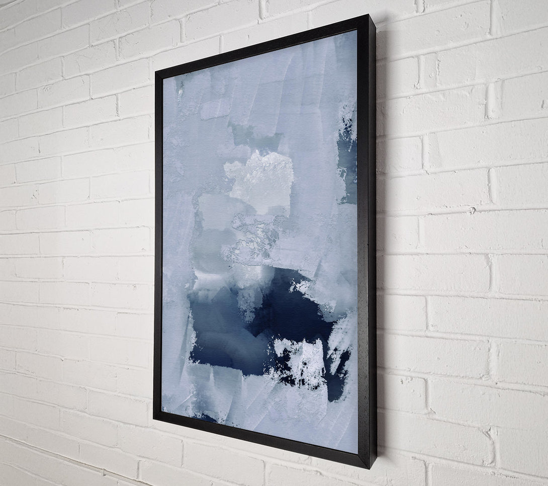  A Canvas Print of Silver And Blue Abstract Canvas Print