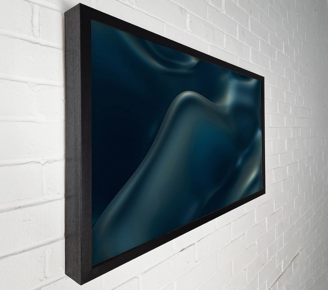  A Canvas Print of Deep Teal Curvature Canvas Wall Art