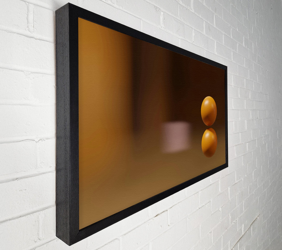  A Canvas Print of Amber Sphere Reflection. Canvas Art