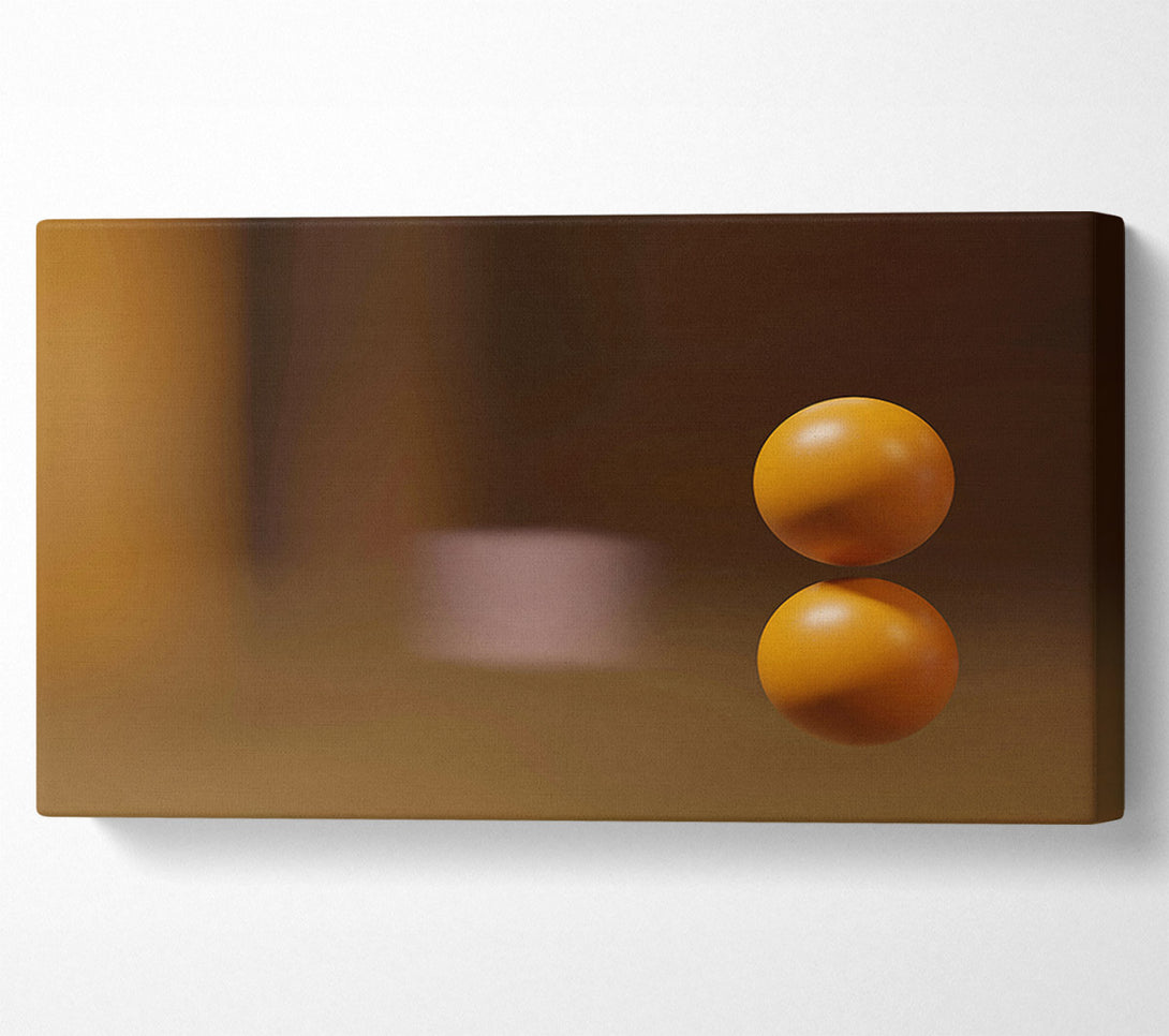  A Canvas Print of Amber Sphere Reflection. Canvas Art