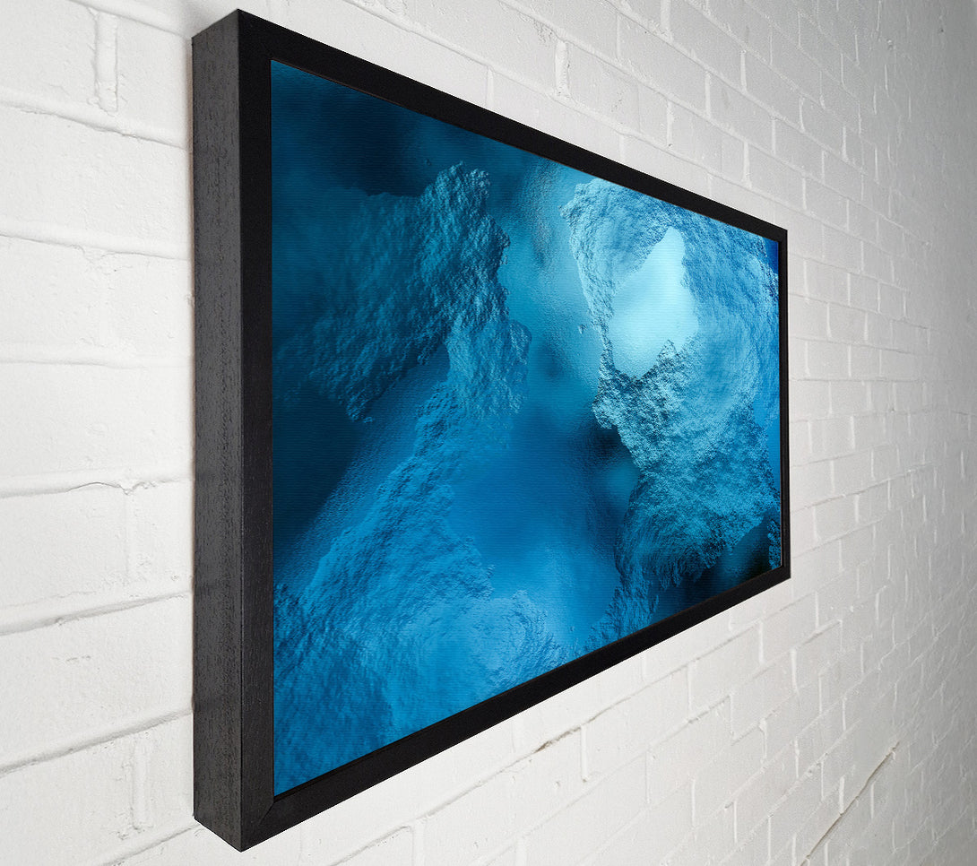  A Canvas Print of Azure Depth Texture Canvas Art