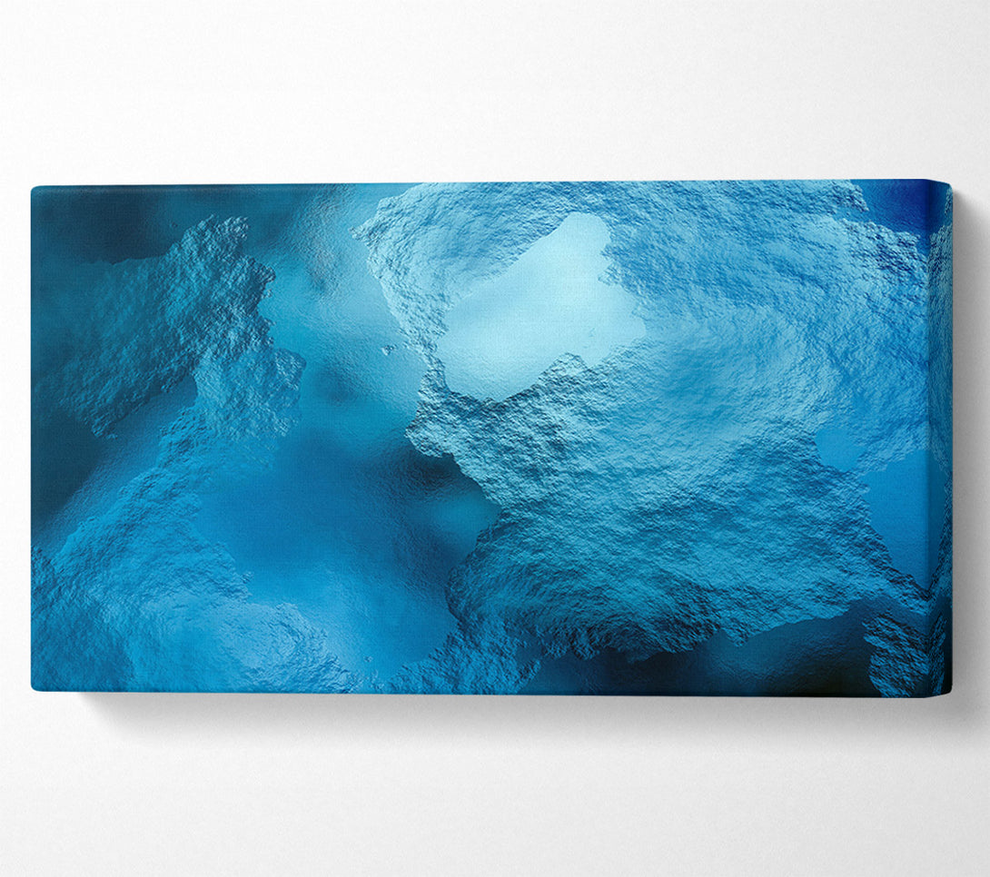  A Canvas Print of Azure Depth Texture Canvas Art