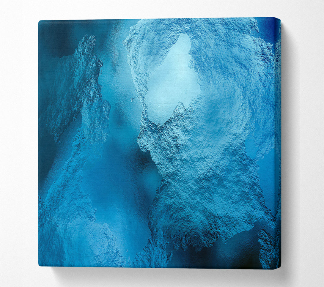  A Canvas Print of Azure Depth Texture Canvas Art