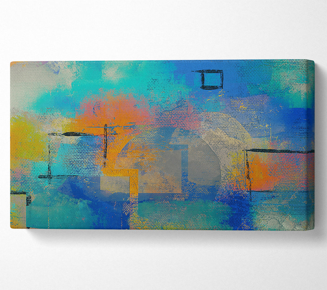  A Canvas Print of Turquoise Abstract Dreamscape Canvas Wall Art