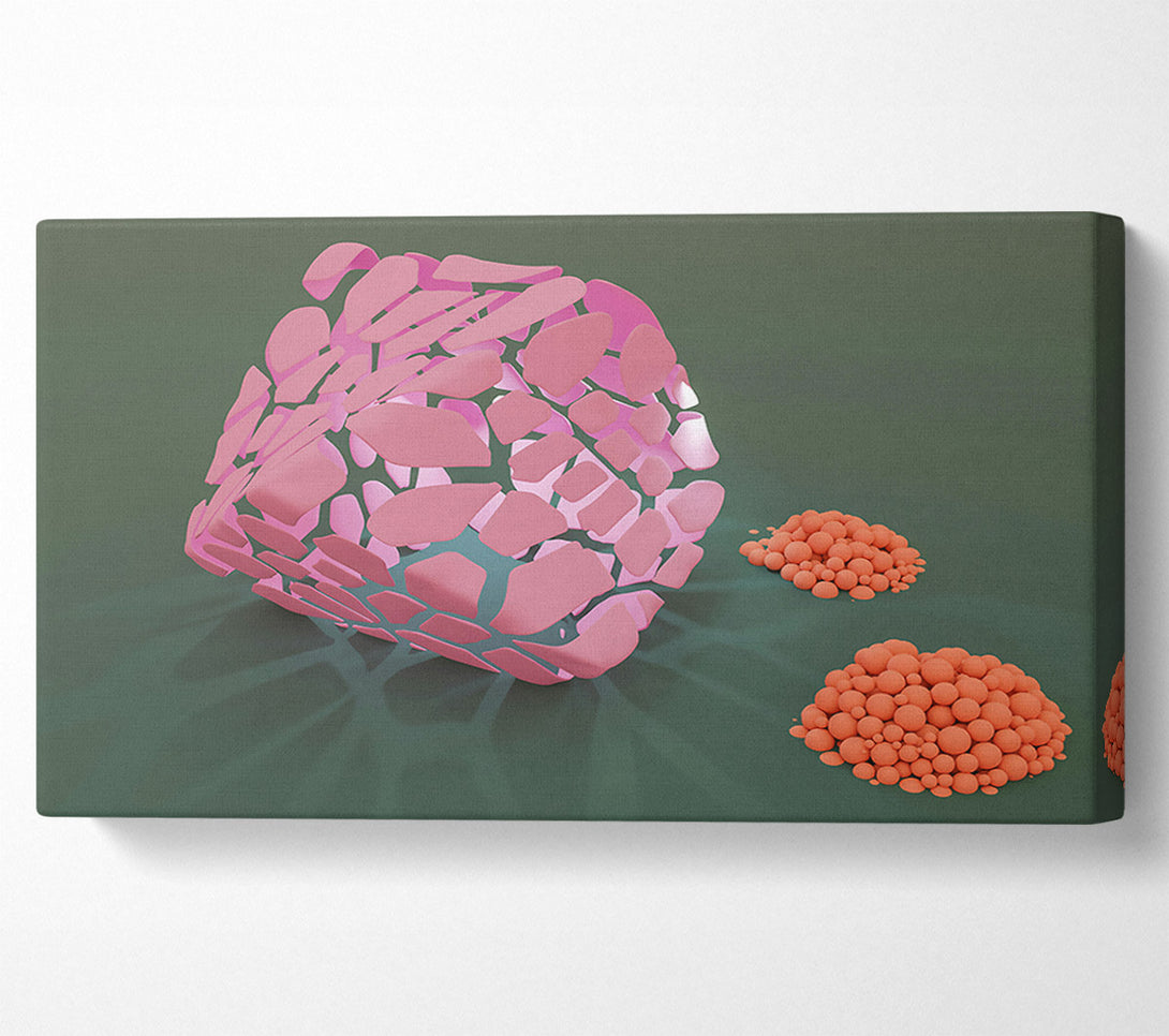  A Canvas Print of Pink Geometric Forms Canvas Print