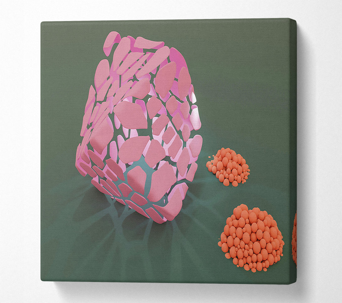  A Canvas Print of Pink Geometric Forms Canvas Print