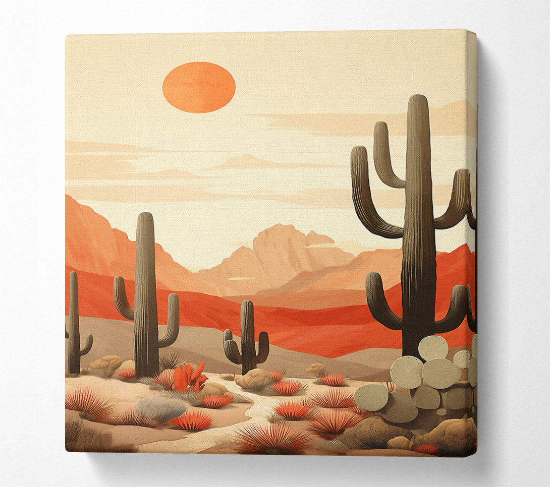  A Canvas Print of The Sun In The Sky Desert Canvas Art