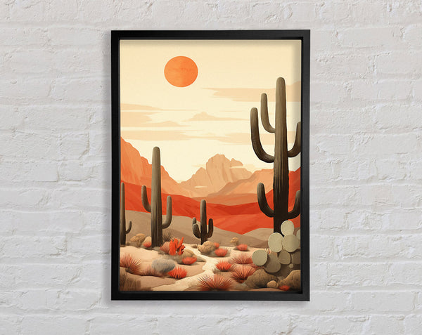 The Sun In The Sky Desert Framed Print
