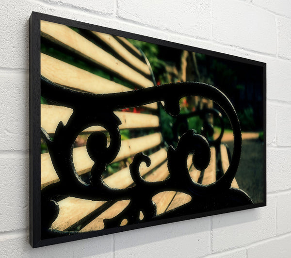 Black Iron Bench Back