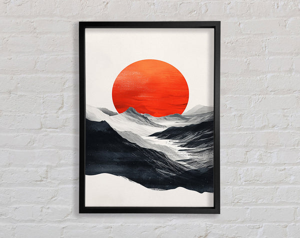 The Sun On The Mountains Framed Print