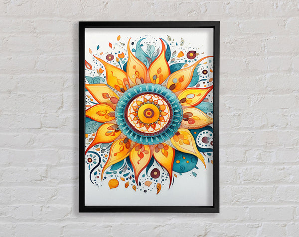 The Sun Pattern Framed Print
