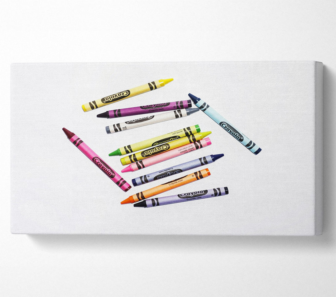  A Canvas Print of Blue Crayola Chaos Canvas Art
