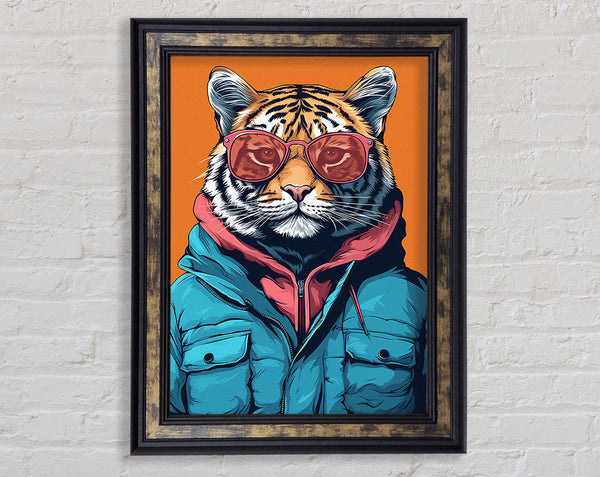The Trendy Tiger Orange Framed Print