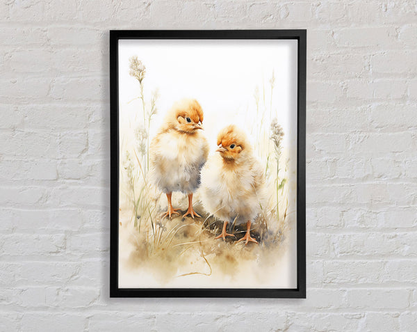 The Two Chicks Framed Print