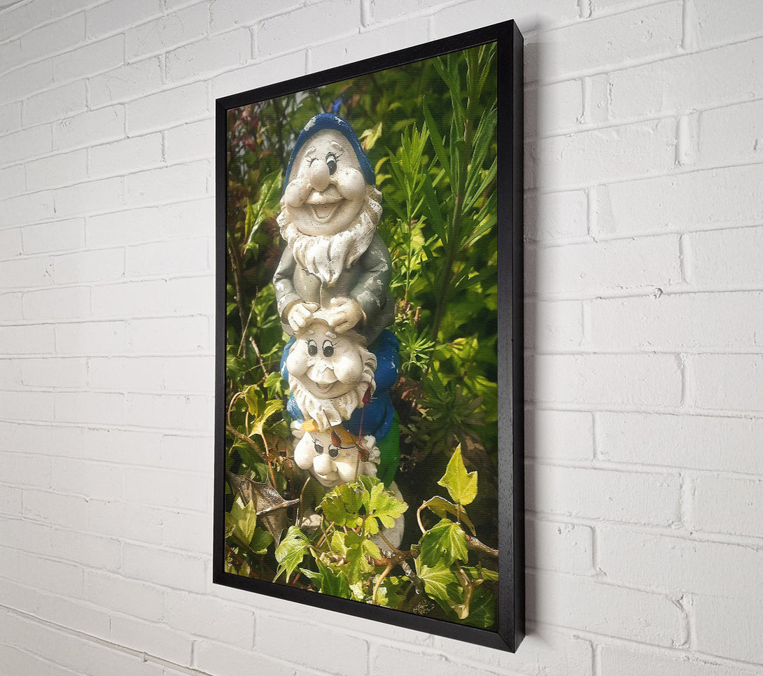  A Canvas Print of Smiling Green Gnomes Canvas Art