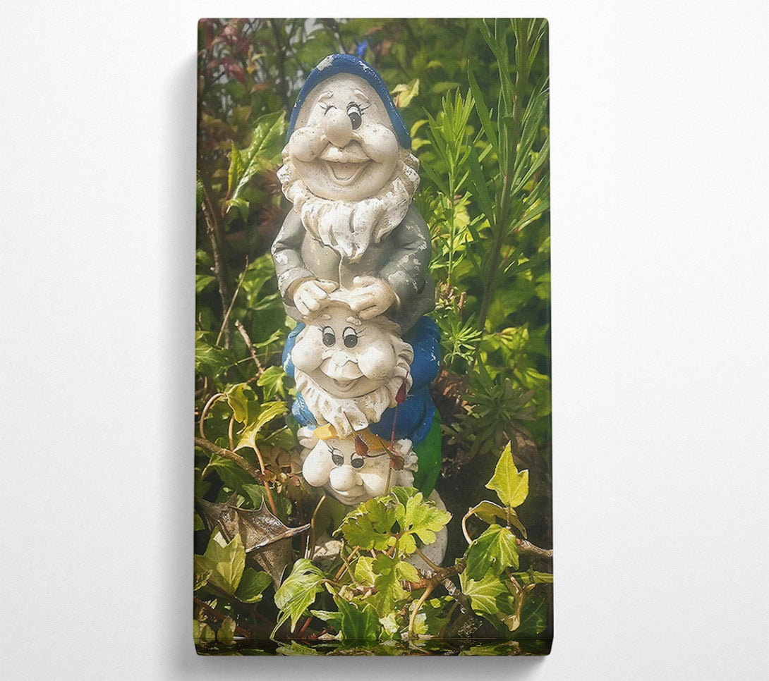  A Canvas Print of Smiling Green Gnomes Canvas Art
