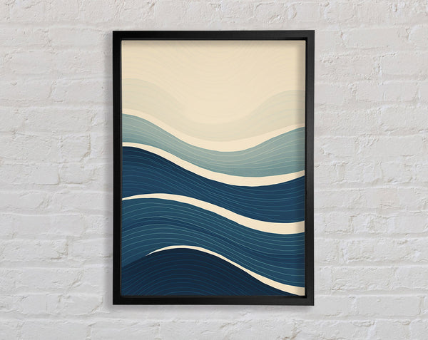 The Wave Lines Framed Print