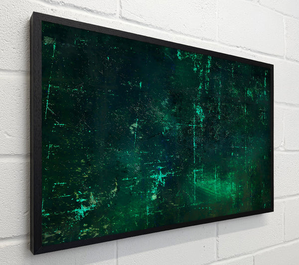 Emerald Scratched Canvas
