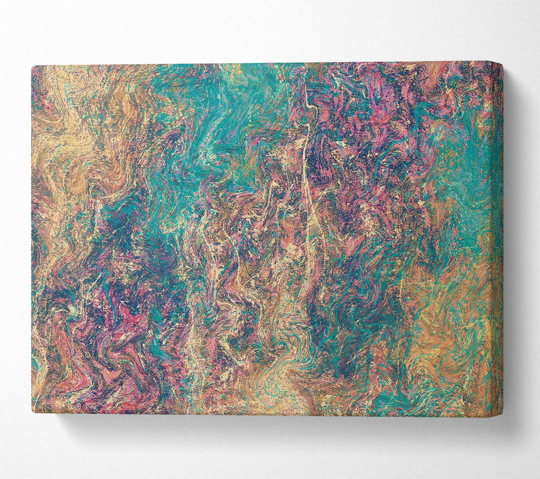  A Canvas Print of Teal Swirling Dreams Canvas Art