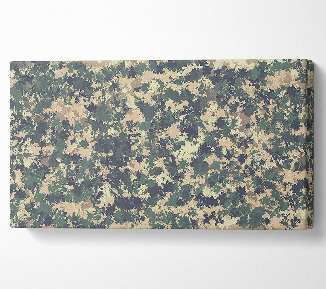  A Canvas Print of Green Camo Splatter Canvas Print