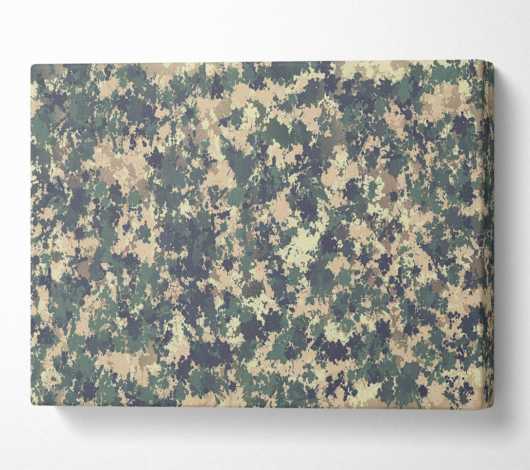  A Canvas Print of Green Camo Splatter Canvas Print