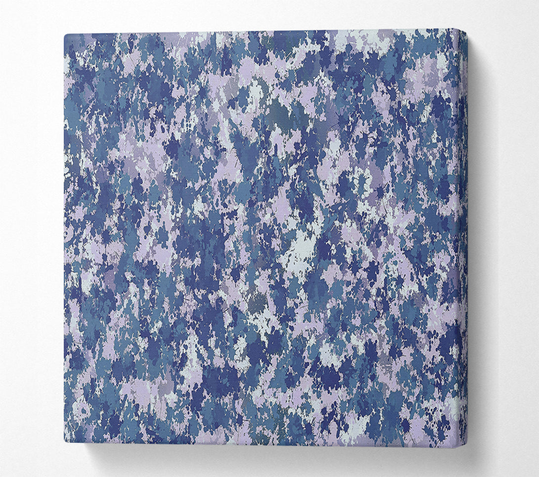  A Canvas Print of Indigo Ink Splashes Canvas Wall Art