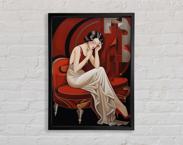 The Woman In The Chair Framed Print