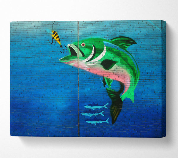  A Canvas Print of Blue Brick Fish Canvas Art