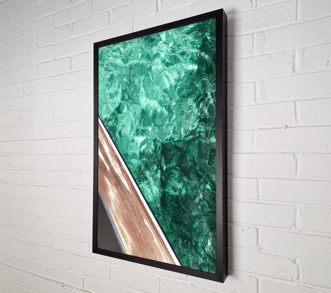  A Canvas Print of Emerald Water Reflections Canvas Art