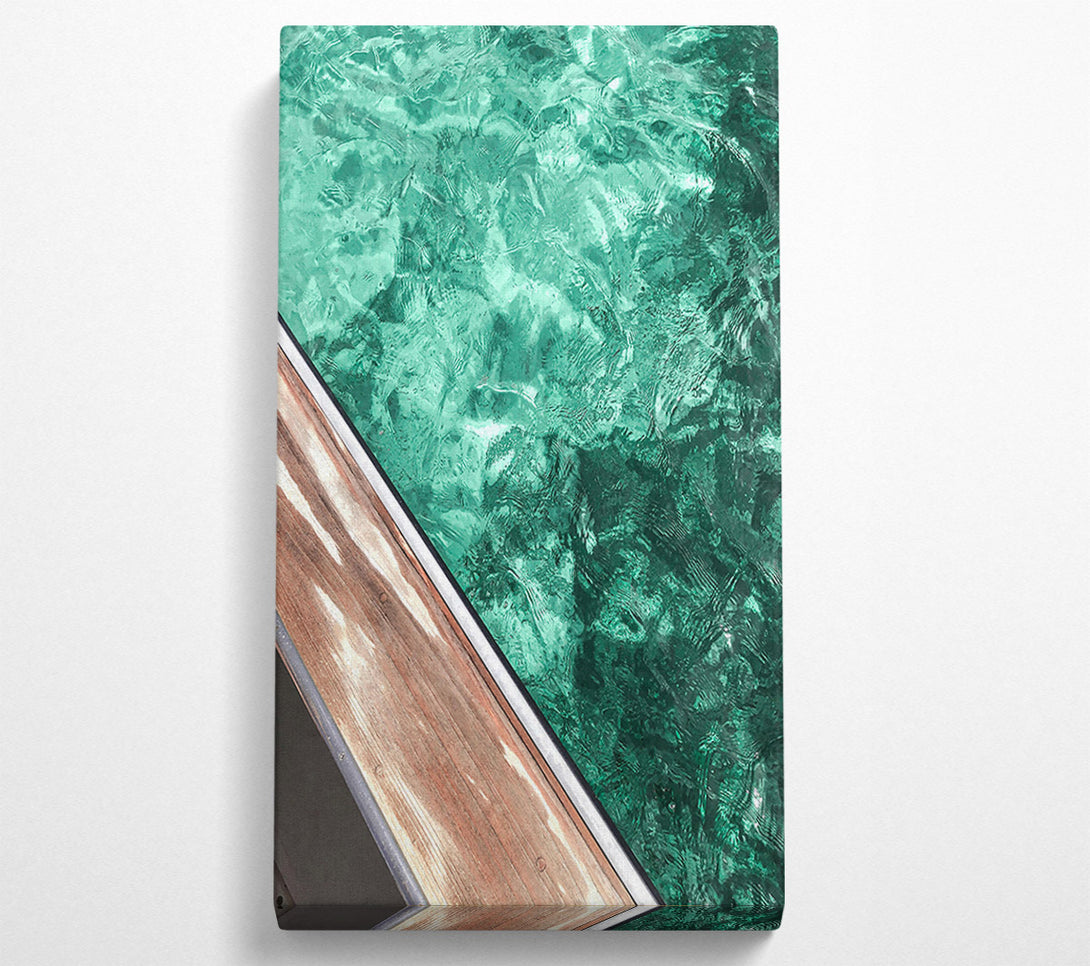  A Canvas Print of Emerald Water Reflections Canvas Art