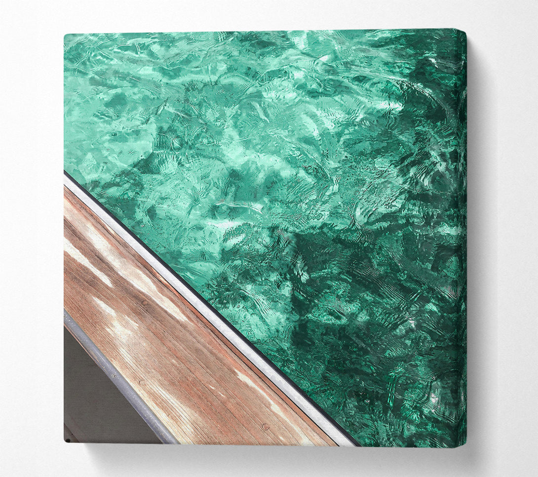  A Canvas Print of Emerald Water Reflections Canvas Art
