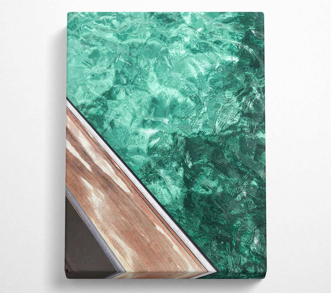  A Canvas Print of Emerald Water Reflections Canvas Art