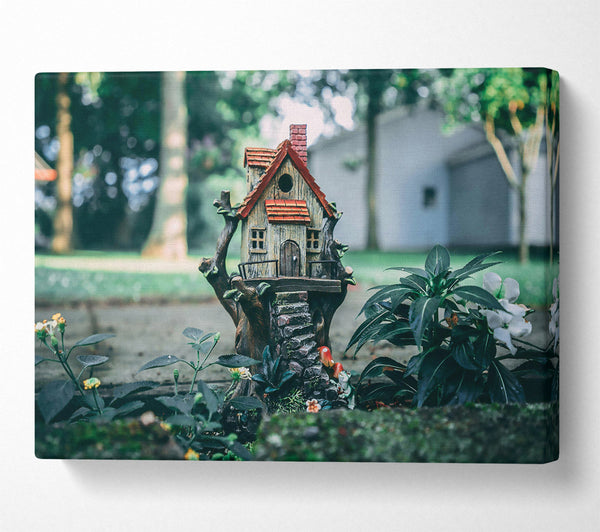  A Canvas Print of Brownstone Treehouse Retreat Canvas Print
