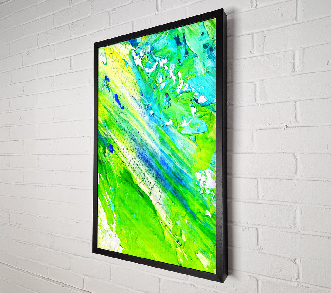  A Canvas Print of Lime Green Abstraction Canvas Art