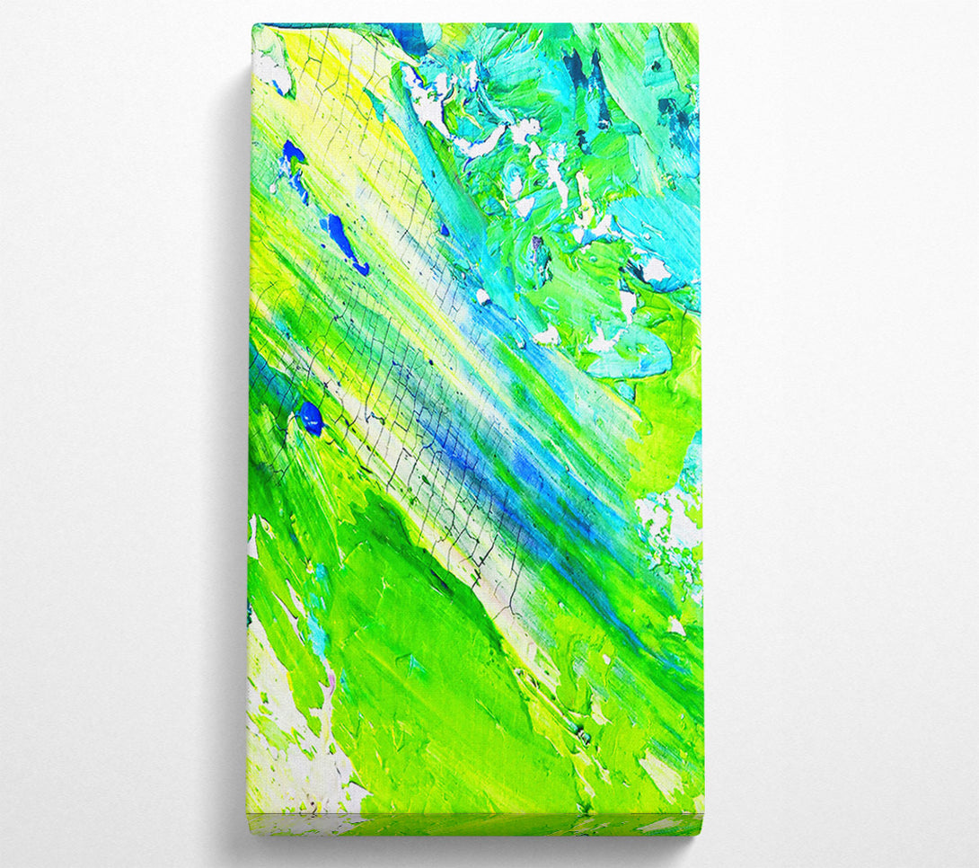  A Canvas Print of Lime Green Abstraction Canvas Art