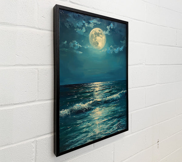 Teal Moonlit Sea