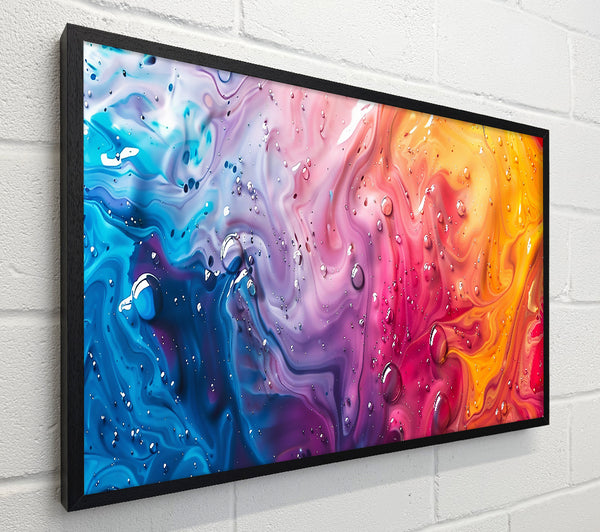 Crimson Swirls And Bubbles