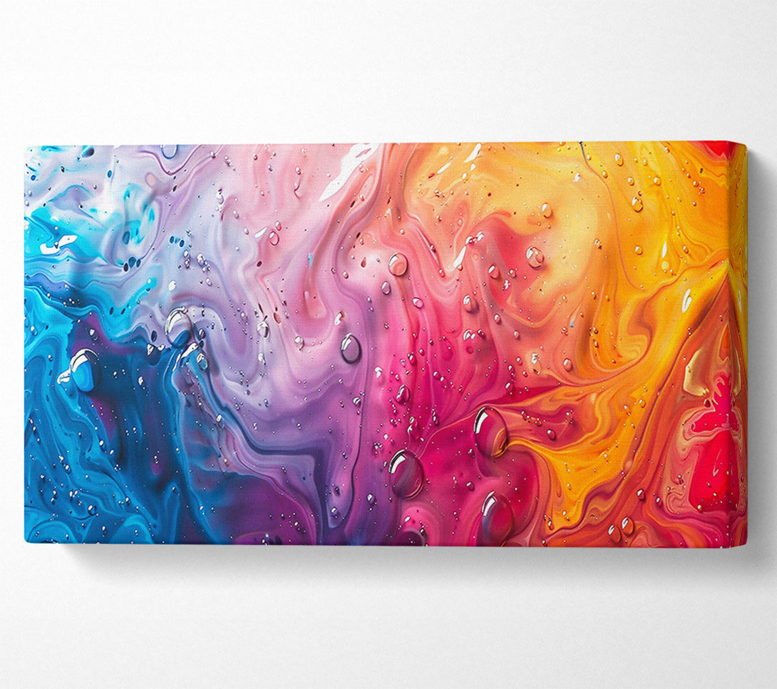  A Canvas Print of Crimson Swirls And Bubbles Canvas Wall Art