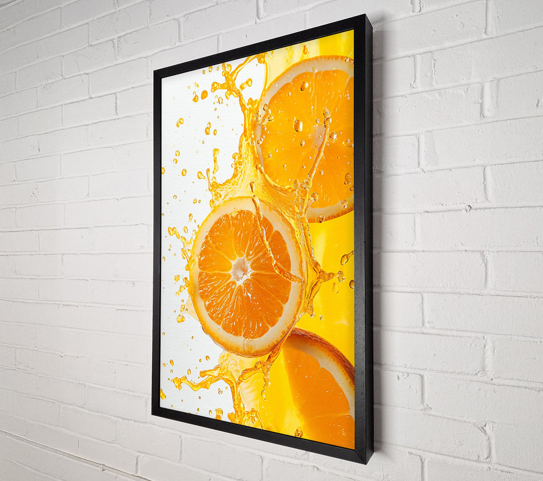  A Canvas Print of Golden Orange Splash Canvas Wall Art