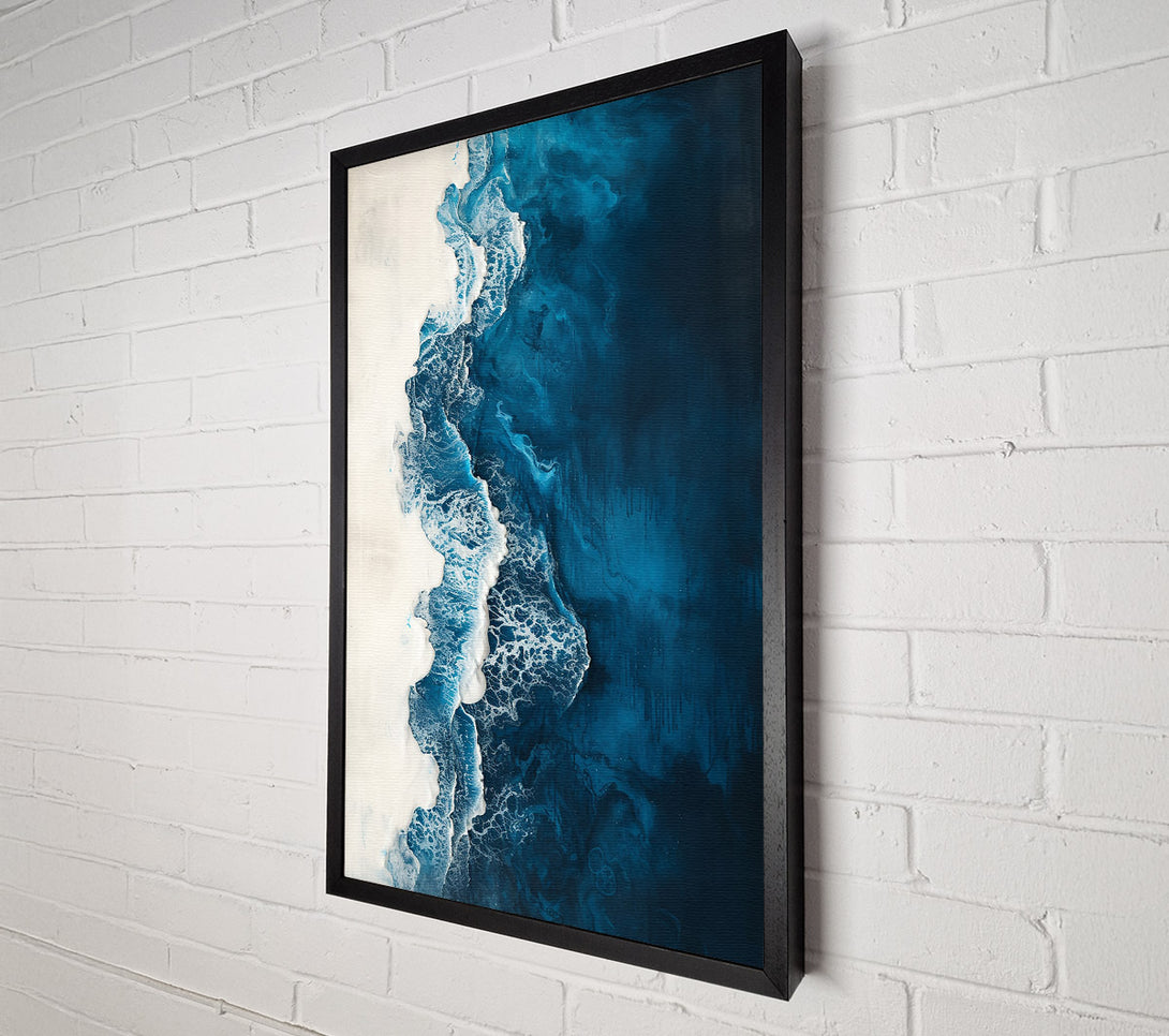  A Canvas Print of Azure Wave Embrace Canvas Print