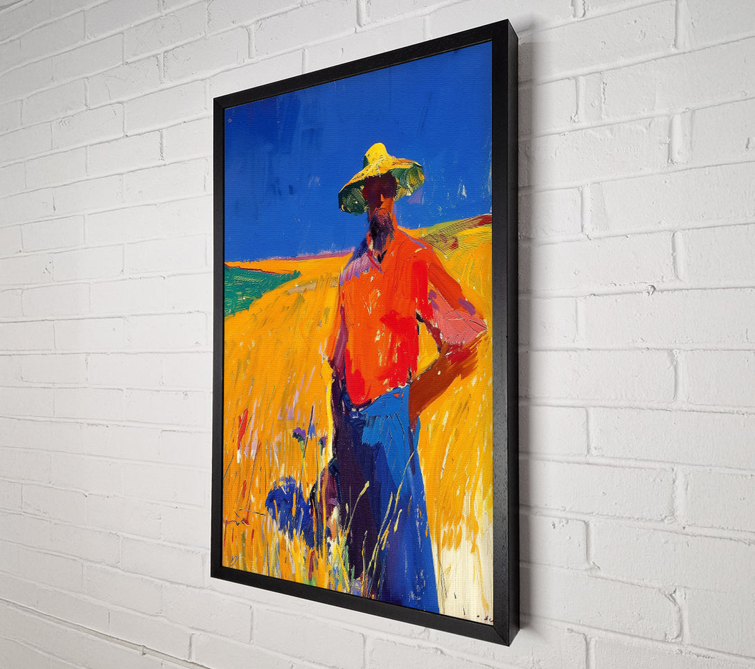  A Canvas Print of Golden Field Man Canvas Art