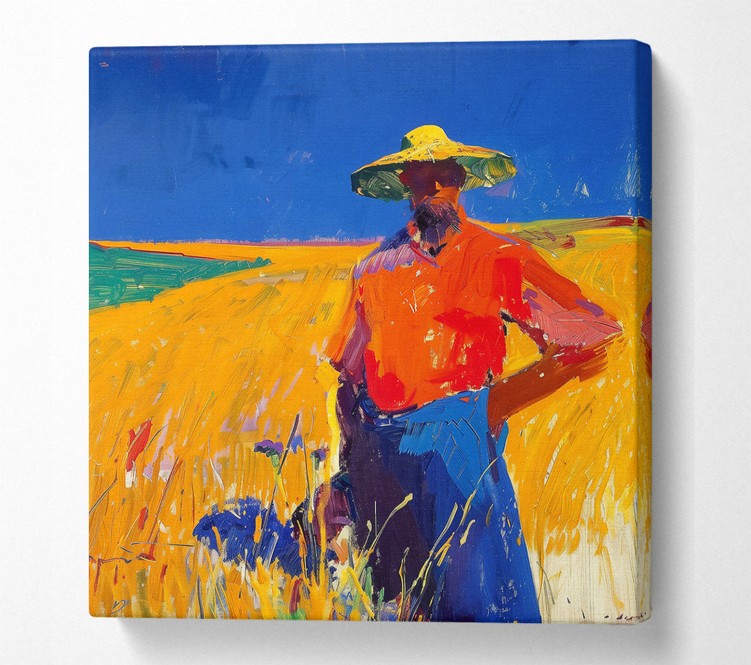  A Canvas Print of Golden Field Man Canvas Art
