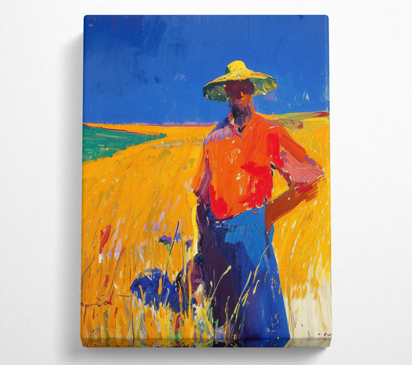  A Canvas Print of Golden Field Man Canvas Art