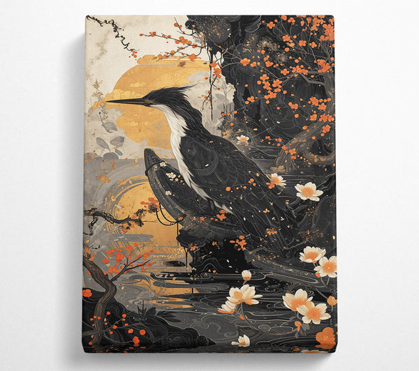  A Canvas Print of Golden Kingfisher Dawn Canvas Print