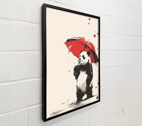 Crimson Panda Umbrella