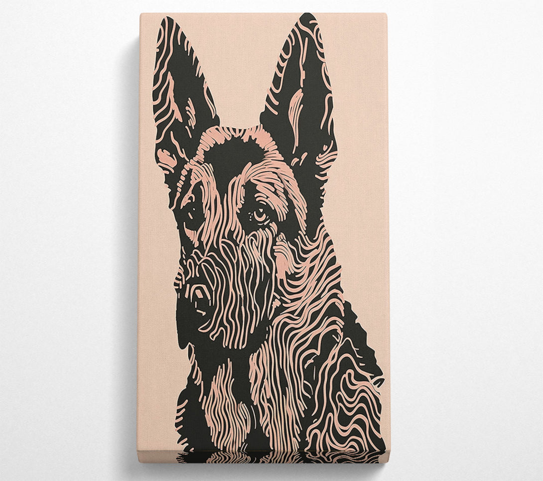  A Canvas Print of Peach Furry Portrait Canvas Art